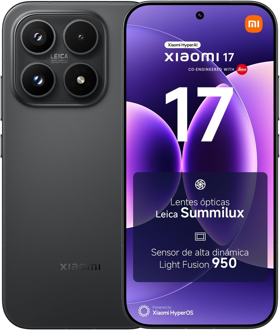 Xiaomi 17 Ultra, Smartphone 16+1024 GB, Leica 200MP 75–100mm Teleobjetivo, tecnología LOFIC HDR, Carpa, HyperAI, Leica APO Lente óptica, Blanco, garantía Adicional de 1 año, Cargador no Incluido - 3