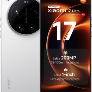 Xiaomi 17 Ultra, Smartphone 16+1024 GB, Leica 200MP 75–100mm Teleobjetivo, tecnología LOFIC HDR, Carpa, HyperAI, Leica APO Lente óptica, Blanco, garantía Adicional de 1 año, Cargador no Incluido