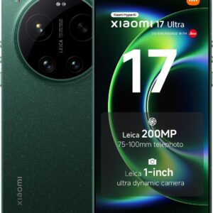 Xiaomi 17 Ultra, Smartphone 16+1024GB, Leica 200MP 75–100mm Teleobjetivo, tecnología LOFIC HDR, Carpa, HyperAI, Leica APO Lente Óptica, Starlit Green, 1 año de garantía adicional, cargador no incluido