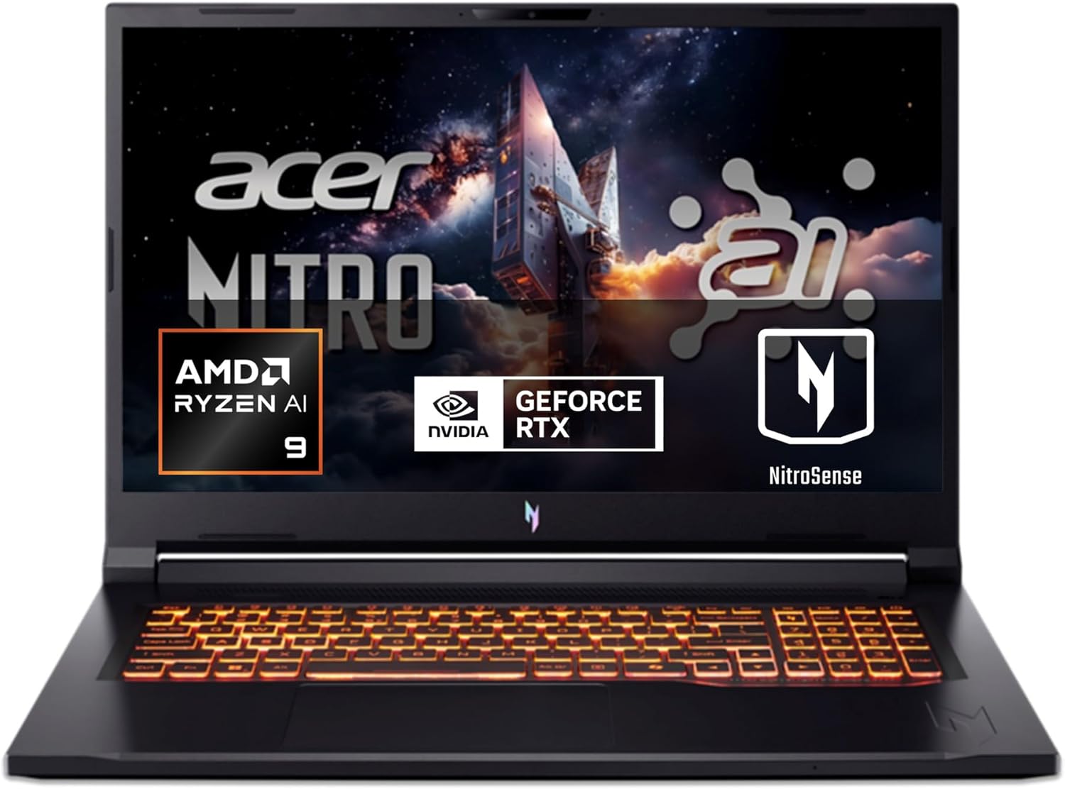 acer Nitro V 16 AI ANV16-42, Ordenador Portátil Gaming 16", WUXGA IPS (AMD Ryzen 7 260, 16 GB RAM, 512 GB SSD, NVIDIA GeForce RTX 5050, Sin Sistema Operativo) Negro, Teclado QWERTY Español - 6