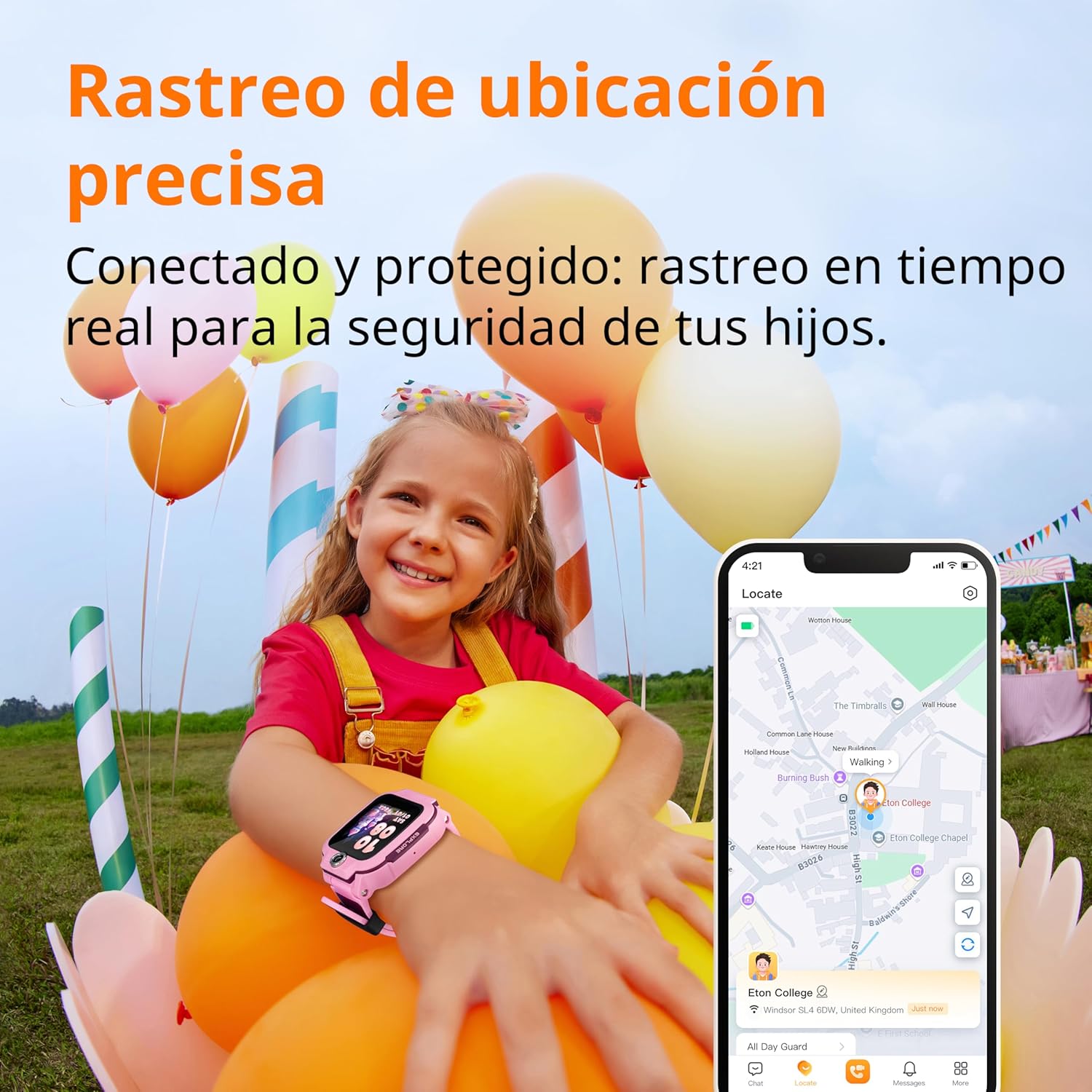 imoo Z3, Reloj Inteligente niño, Reloj niños GPS y Llamadas, SIM, videollamadas HD, Control Parental, Modo Colegio, protección IPX8, SOS, Pantalla táctil 1,5", niños (Azul) - 2