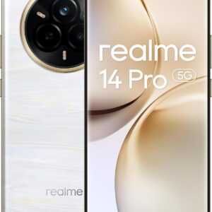 realme 14 Pro Smartphone 5G,Blanco,Batería 5130 mAh, cámara Sony IMX882 OIS AI,Diseño Que Cambia de Color con el frío,IP69,18GB(8+10expansión)+256GB,Exclusivo de Amazon(sin Adaptador)