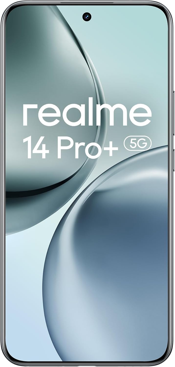 realme 14 Pro+ Smartphone 5G,Gris,Cámara Sony 3X Periscópica con OIS,Diseño Que Cambia de Color con el frío,Batería 5130mAh,IP69,18GB(8+10expansión)+256GB(sin Adaptador) - 2