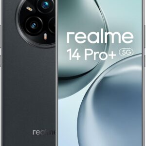 realme 14 Pro+ Smartphone 5G,Gris,Cámara Sony 3X Periscópica con OIS,Diseño Que Cambia de Color con el frío,Batería 5130mAh,IP69,18GB(8+10expansión)+256GB(sin Adaptador)