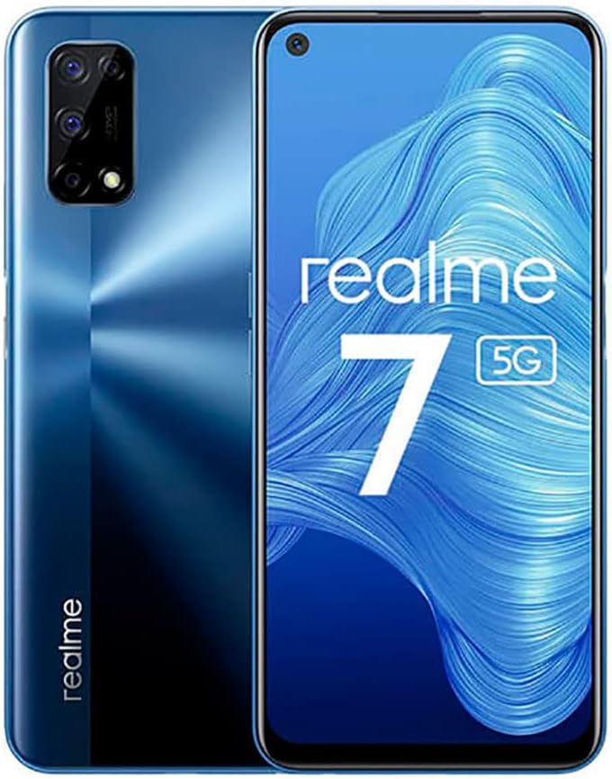 realme 7 5G - smartphone de 6.5, 6GB RAM + 128GB de ROM, 120Hz Ultra Smooth Display, 48MP Quad Camera, batería con 5000mAh y carga de 30W Dart Charge, Color Azul [Versión ES/PT] - 1