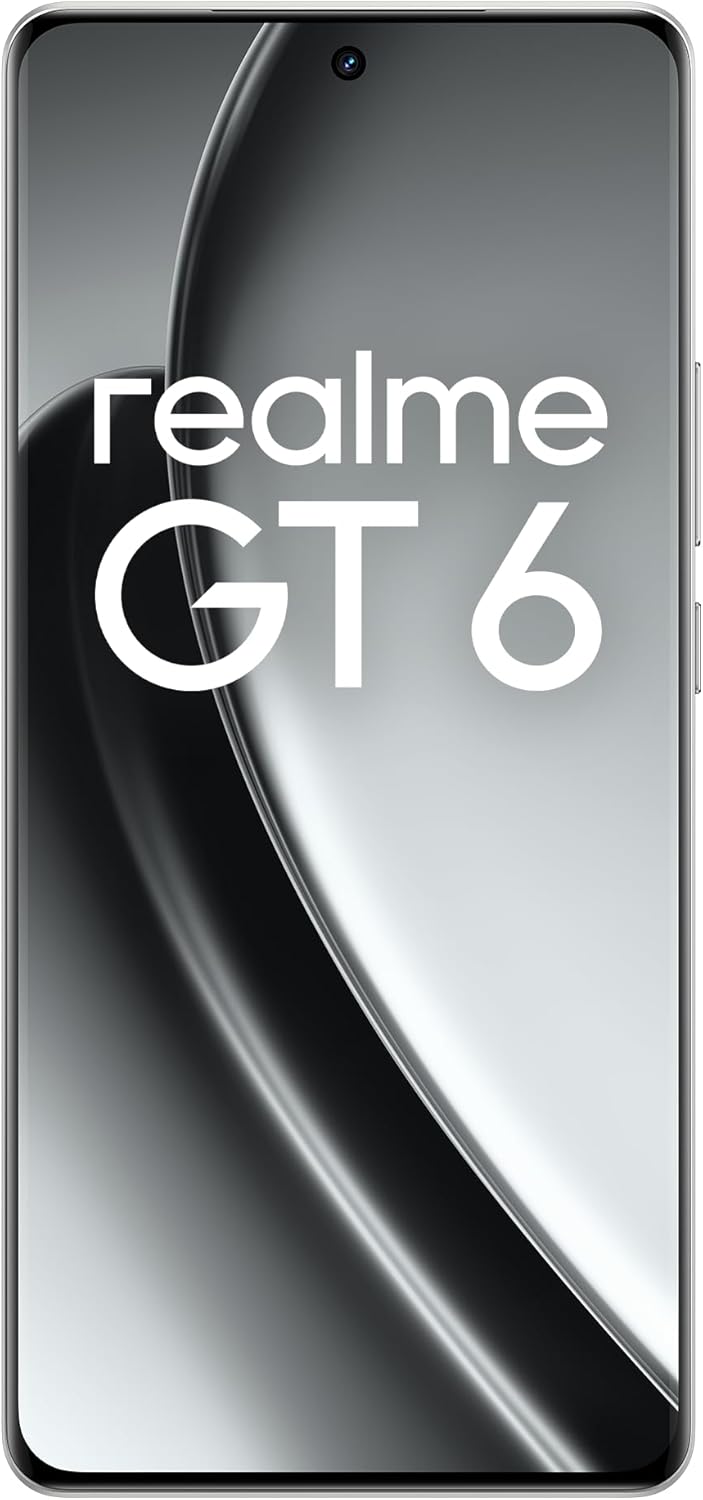 realme GT 6 5G Teléfono Móvil 12+256 GB,Procesador Snapdragon® 8s de 3.ªgeneración,Pantalla ultrabrillante de 6000 nits,Cámara Sony LYT-808 con OIS,Carga SUPERVOOC de 120 W,Plata, sin Adaptador - 2