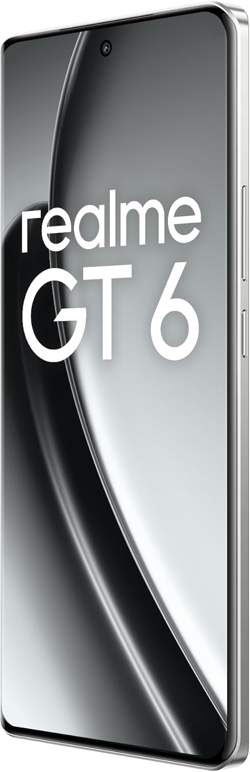 realme GT 6 5G Teléfono Móvil 12+256 GB,Procesador Snapdragon® 8s de 3.ªgeneración,Pantalla ultrabrillante de 6000 nits,Cámara Sony LYT-808 con OIS,Carga SUPERVOOC de 120 W,Plata, sin Adaptador - 3