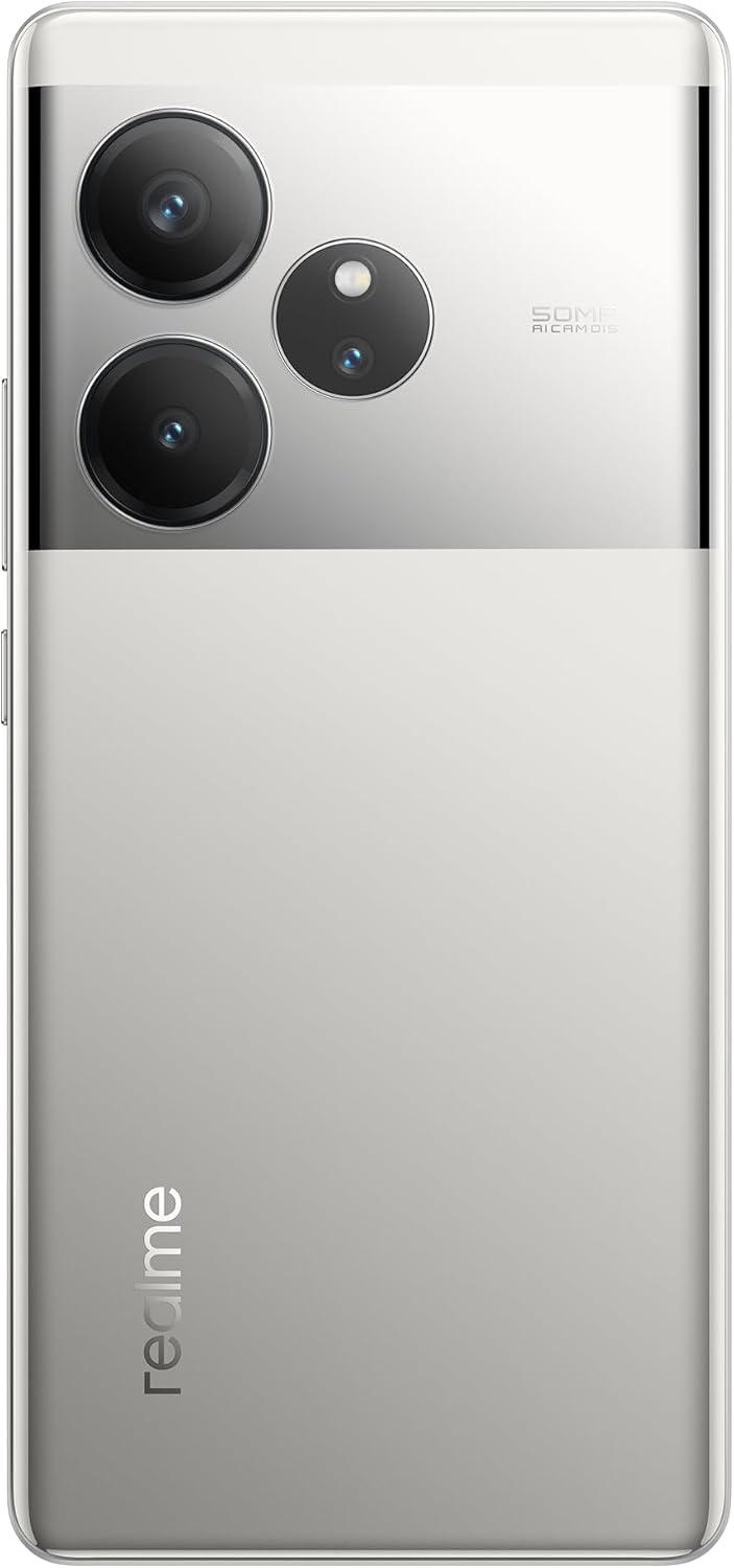 realme GT 6 5G Teléfono Móvil 12+256 GB,Procesador Snapdragon® 8s de 3.ªgeneración,Pantalla ultrabrillante de 6000 nits,Cámara Sony LYT-808 con OIS,Carga SUPERVOOC de 120 W,Plata, sin Adaptador - 5