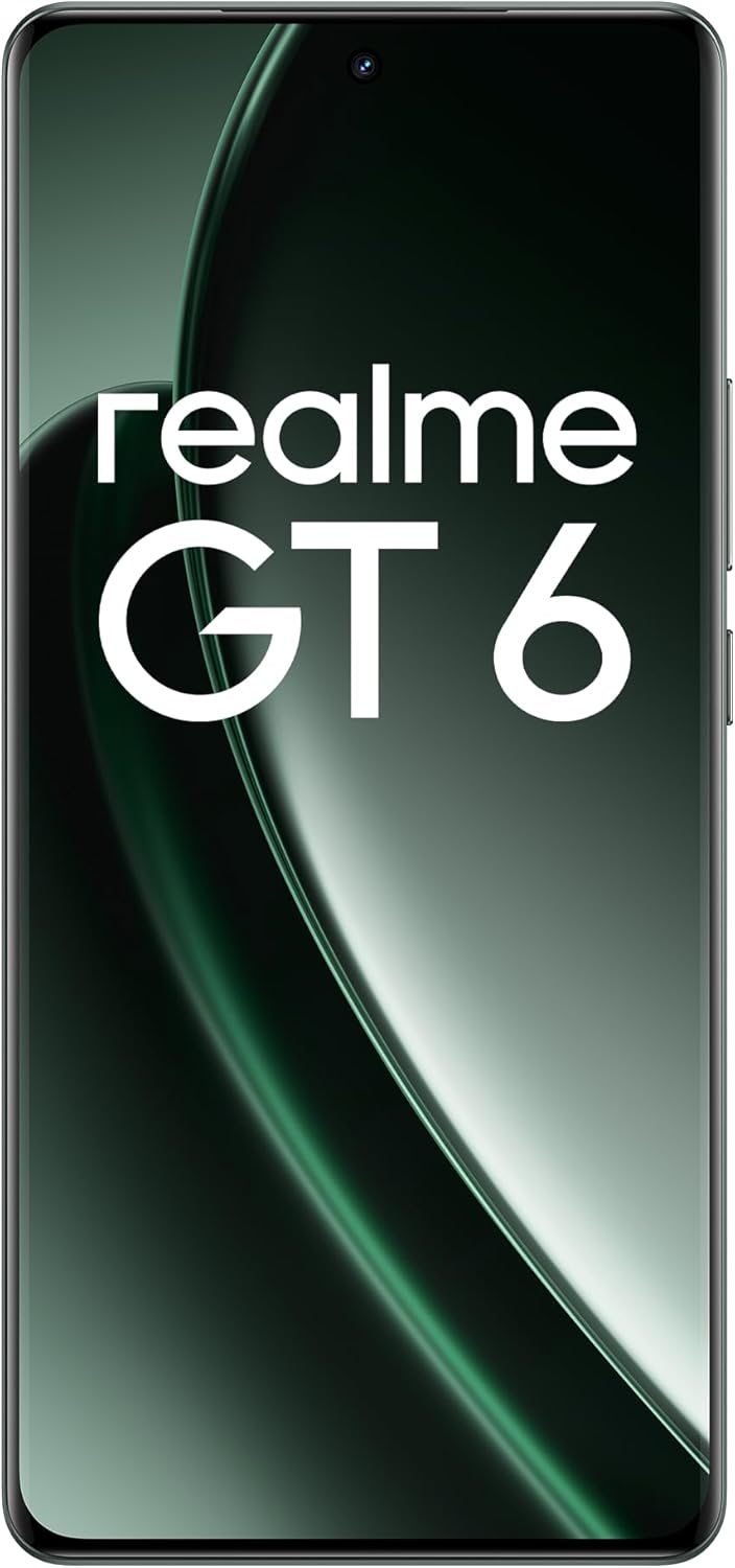 realme GT 6 5G Teléfono Móvil 8+256 GB, Procesador Snapdragon 8s de 3.ªgeneración, Pantalla ultrabrillante de 6000 nits, Cámara Sony LYT-808 con OIS, Carga SUPERVOOC de 120 W, Verde, sin Adaptador - 2