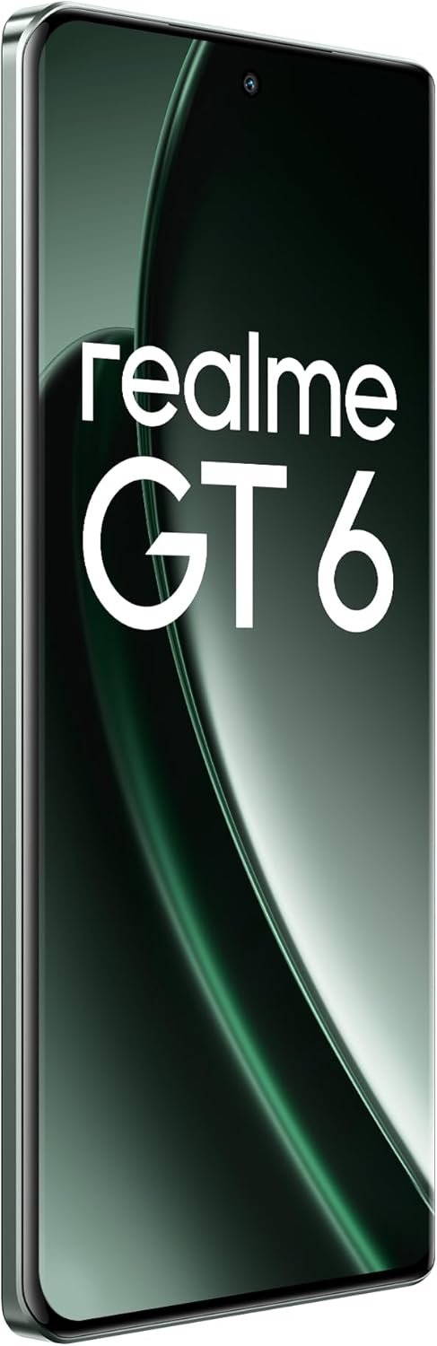 realme GT 6 5G Teléfono Móvil 8+256 GB, Procesador Snapdragon 8s de 3.ªgeneración, Pantalla ultrabrillante de 6000 nits, Cámara Sony LYT-808 con OIS, Carga SUPERVOOC de 120 W, Verde, sin Adaptador - 4