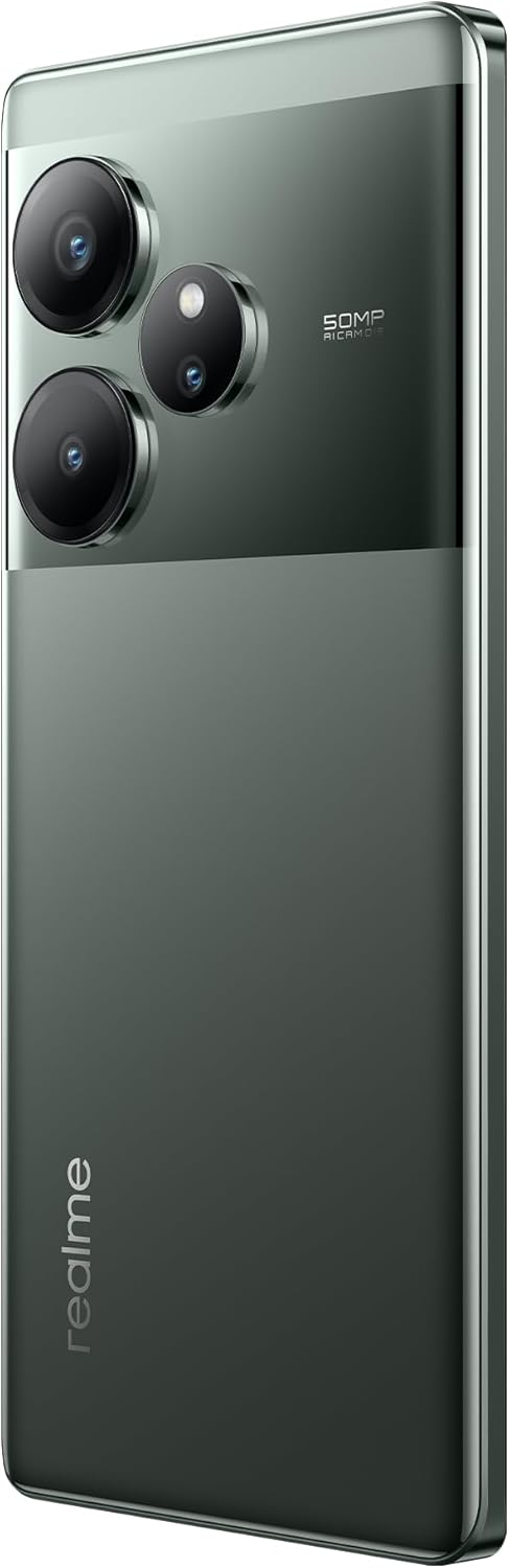 realme GT 6 5G Teléfono Móvil 8+256 GB, Procesador Snapdragon 8s de 3.ªgeneración, Pantalla ultrabrillante de 6000 nits, Cámara Sony LYT-808 con OIS, Carga SUPERVOOC de 120 W, Verde, sin Adaptador - 6