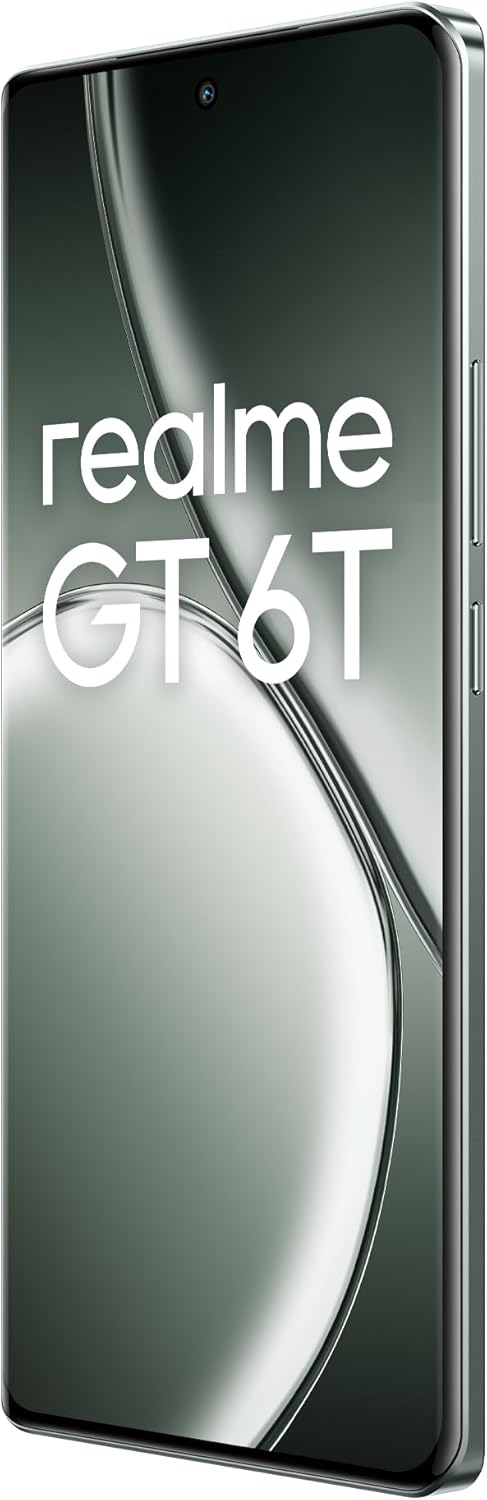 realme GT 6T 5G Teléfono Móvil 8+256 GB, Snapdragon® 7+ de 3.ª generación, Pantalla ultrabrillante de 6000 nits, Cámara Sony de 50 MP con OIS, Gran batería de 5500 mAh, Verde, sin Adaptador - 3