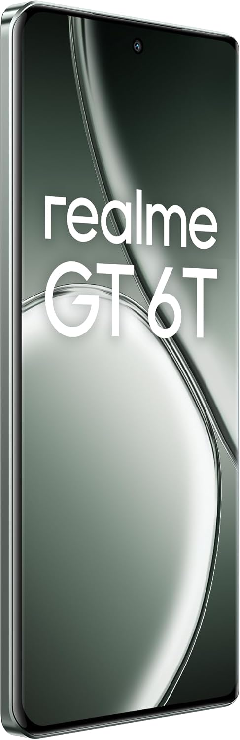 realme GT 6T 5G Teléfono Móvil 8+256 GB, Snapdragon® 7+ de 3.ª generación, Pantalla ultrabrillante de 6000 nits, Cámara Sony de 50 MP con OIS, Gran batería de 5500 mAh, Verde, sin Adaptador - 4