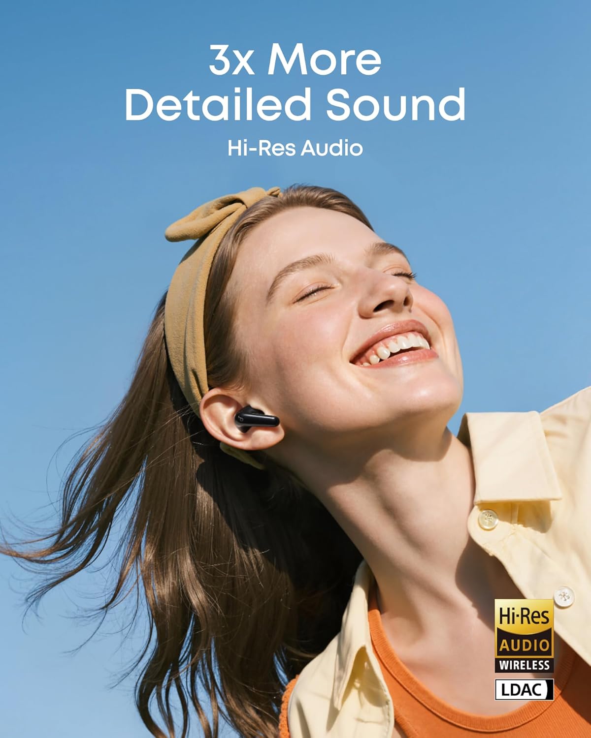 soundcore P31i Auriculares Inalámbricos Bluetooth de Anker, Cancelación de Ruido en Tiempo Real, Auriculares Traductores, Sonido de Alta Resolución LDAC, 50h de Uso, Carga Rápida, Audio Espacial, IP55 - 2
