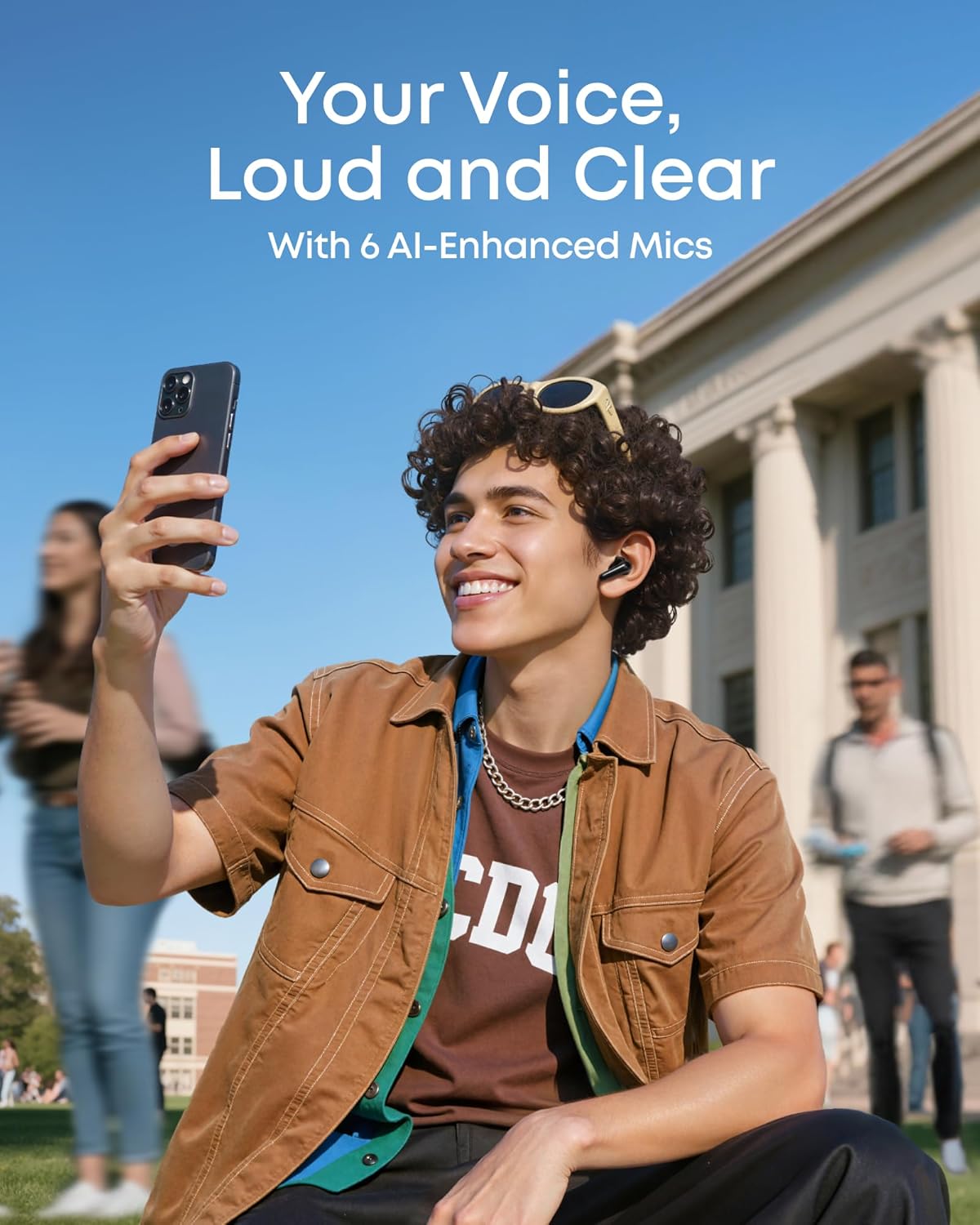 soundcore P31i Auriculares Inalámbricos Bluetooth de Anker, Cancelación de Ruido en Tiempo Real, Auriculares Traductores, Sonido de Alta Resolución LDAC, 50h de Uso, Carga Rápida, Audio Espacial, IP55 - 6