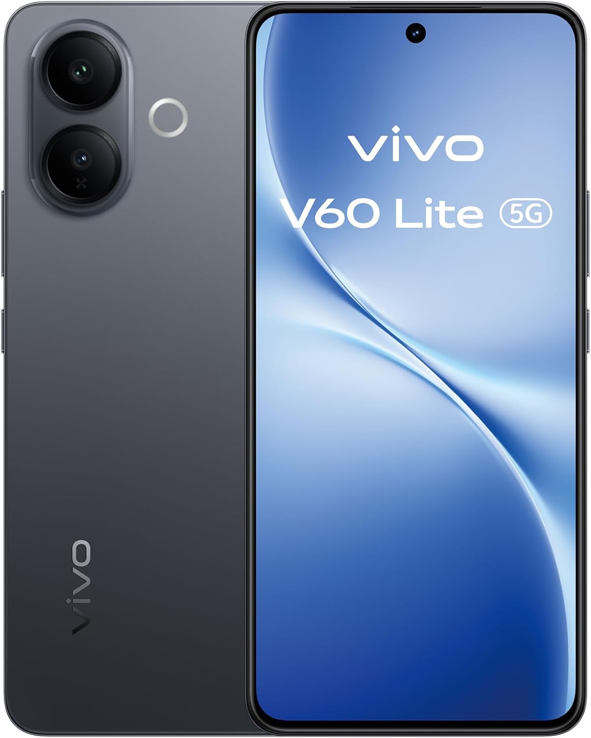 vivo V60 Lite Móvil 5G, 12+12GB RAM extendida 512GB ROM, Dimensity 7360-Turbo, Cámara 50MP, Vídeo 4K, Pantalla 6,7’’ 120 Hz AMOLED, Batería 6500 mAh, Carga rápida 90W, telefono móvil con IA, Black - 1