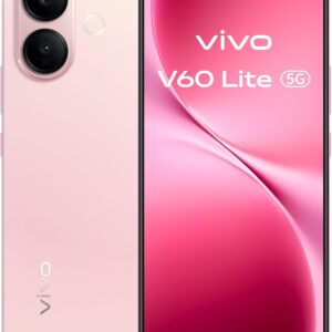 vivo V60 Lite Móvil 5G, 12+12GB RAM extendida 512GB ROM, Dimensity 7360-Turbo, Cámara 50MP, Vídeo 4K, Pantalla 6,7’’ 120 Hz AMOLED, Batería 6500 mAh, Carga rápida 90W, telefono móvil con IA, Pink