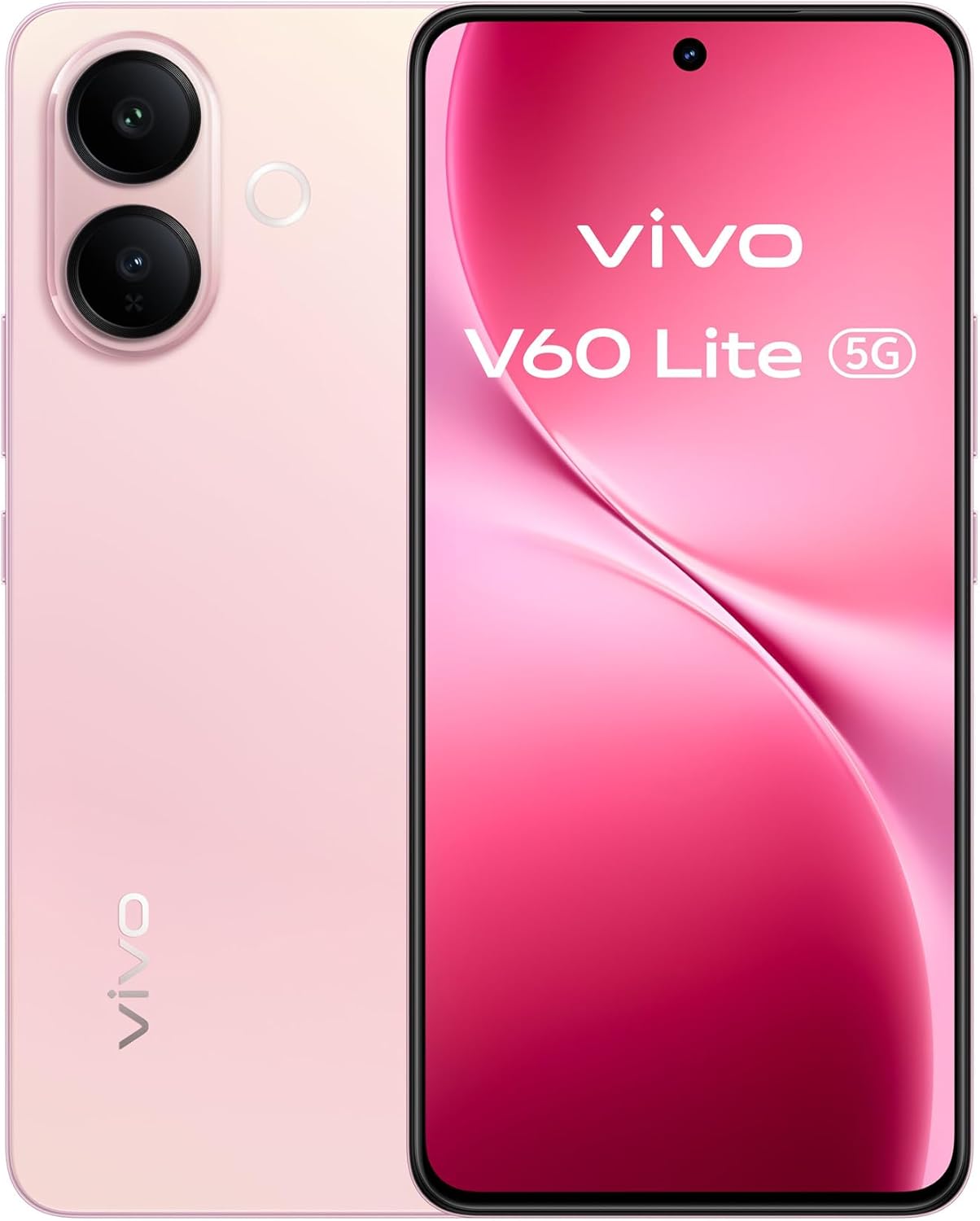 vivo V60 Lite Móvil 5G, 12+12GB RAM extendida 512GB ROM, Dimensity 7360-Turbo, Cámara 50MP, Vídeo 4K, Pantalla 6,7’’ 120 Hz AMOLED, Batería 6500 mAh, Carga rápida 90W, telefono móvil con IA, Pink - 1