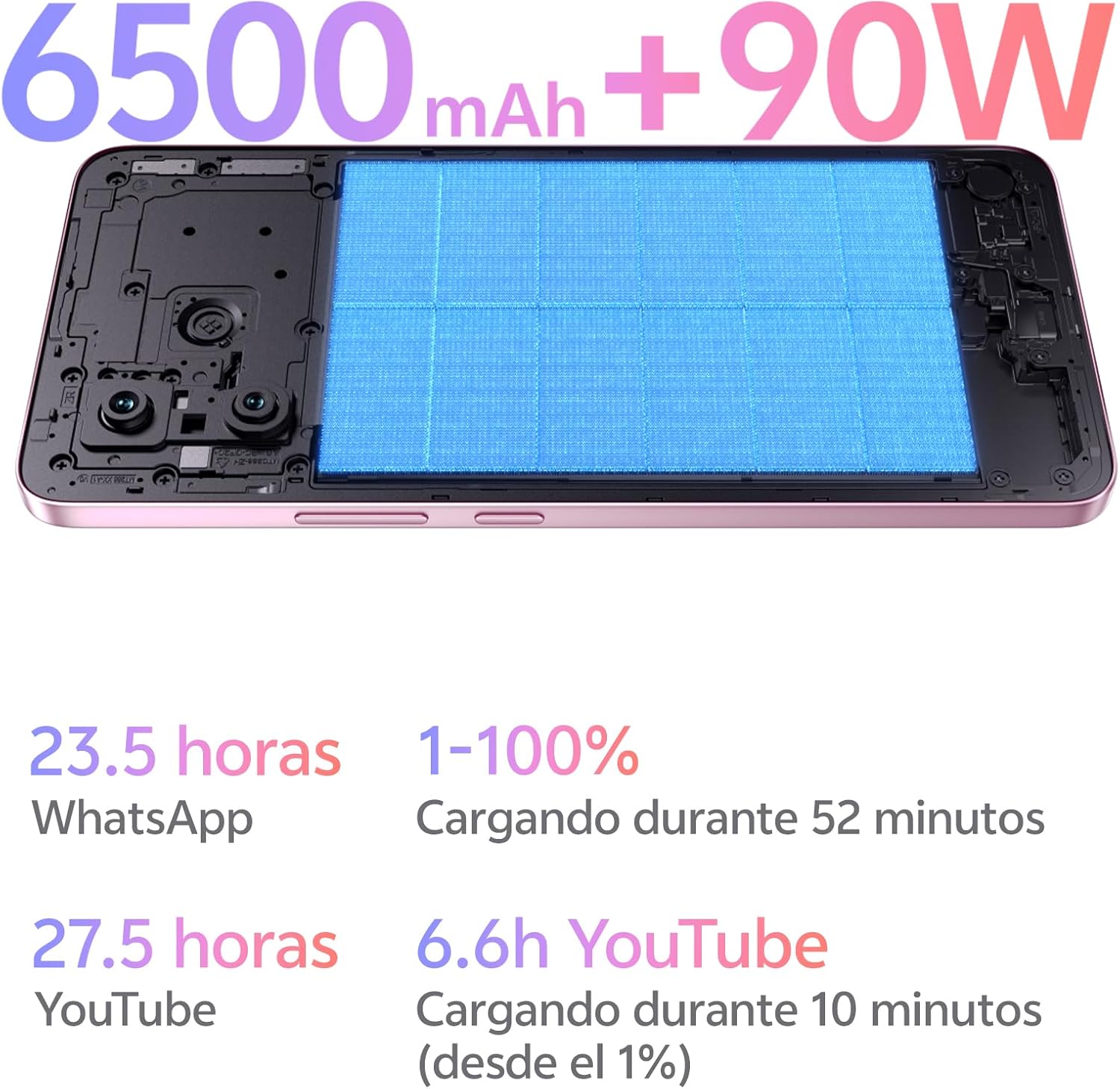 vivo V60 Lite Móvil 5G, 8+256GB ROM, Dimensity 7360-Turbo, Cámara 50MP, Vídeo 4K, Pantalla 6,7’’ 120 Hz AMOLED, Batería 6500 mAh, 90W Cargador+Auriculares Buds air3, telefono móvil con IA, Black - 4