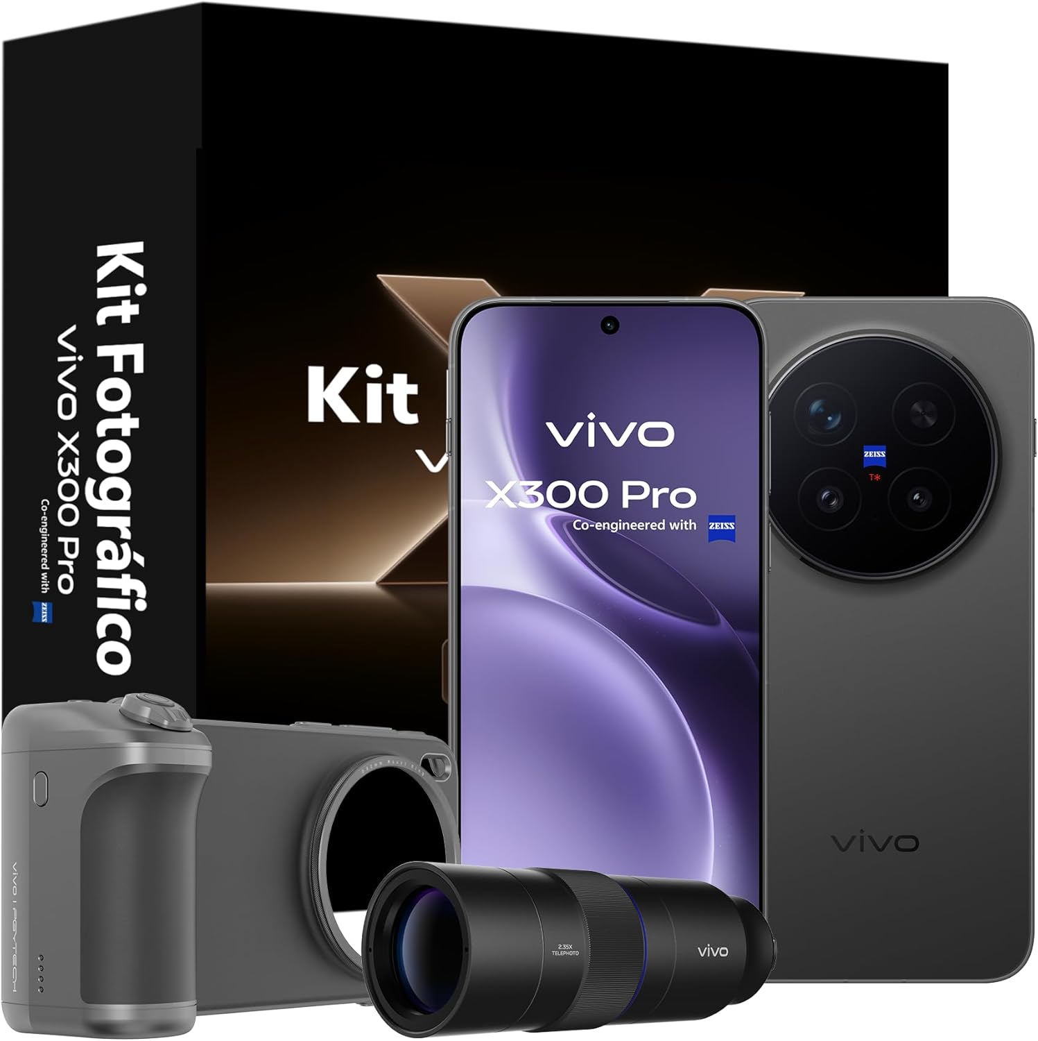 vivo X300 Pro Móvil 5G, 16GB + 512GB, Pantalla Plana de 6,78", cámara con teleobjetivo ZEISS APO de 200MP, procesador MediaTek Dimensity 9500, Smartphone con Kit de fotográfico, 4 años de garantía - 1