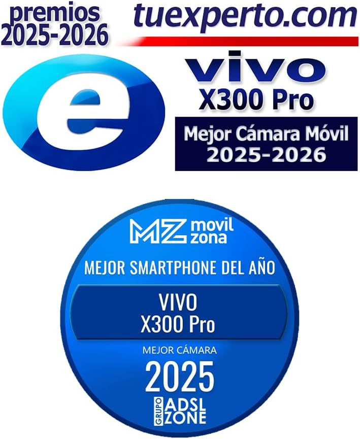 vivo X300 Pro Móvil 5G, 16GB + 512GB, Pantalla Plana de 6,78", cámara con teleobjetivo ZEISS APO de 200MP, procesador MediaTek Dimensity 9500, Smartphone con Kit de fotográfico, 4 años de garantía - 2
