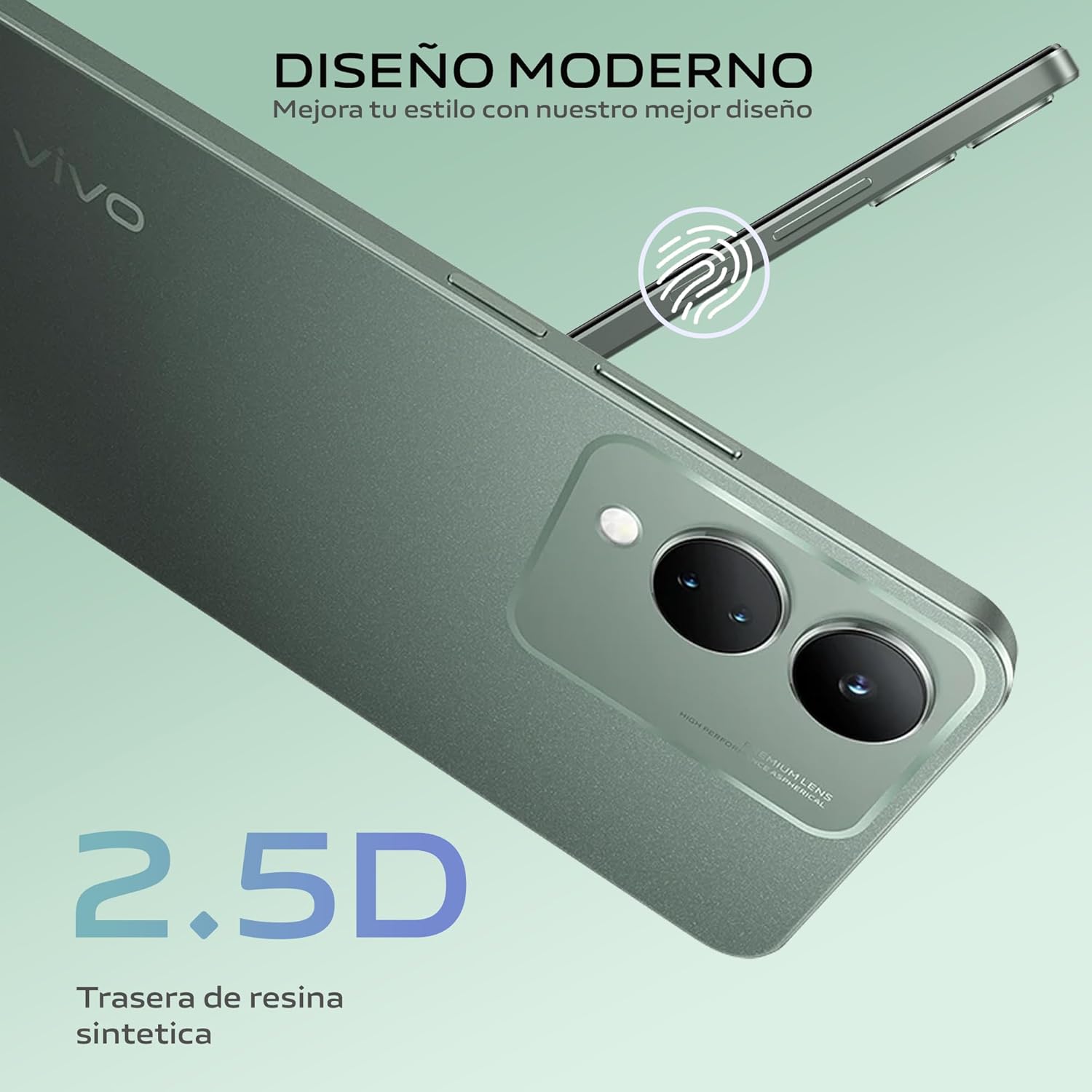 vivo Y17s, Smartphone 4 GB RAM + 128 GB ROM, Triple cámara de 50 MP, Batería de 5000 mAh, Pantalla HD+ de 6,56” de Alto Brillo, Resistencia al Agua IP54, Cuerpo Fino 2.5D, Teléfono móvil Android 13 - 6