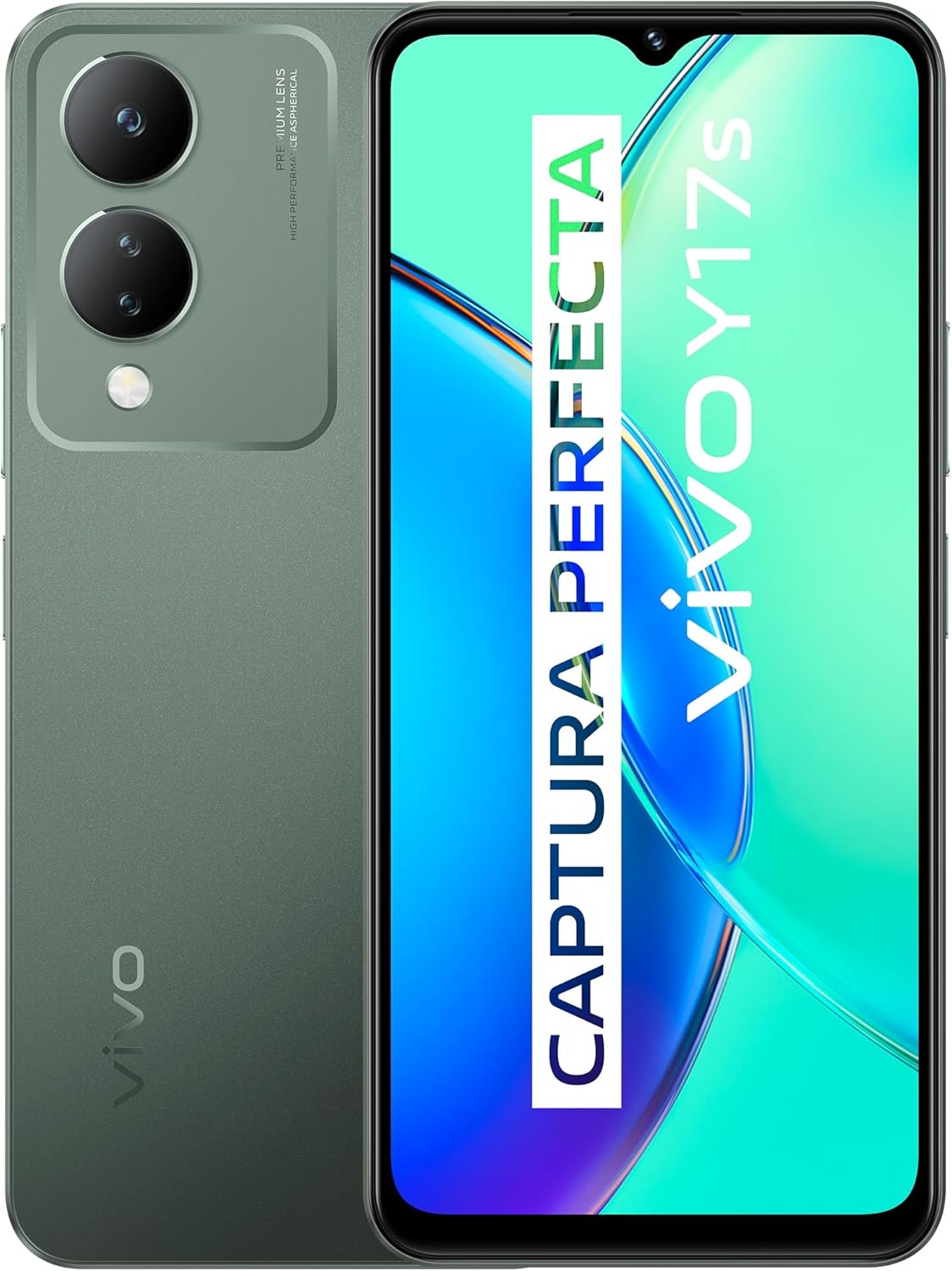 vivo Y17s, Smartphone 4 GB RAM + 128 GB ROM, Triple cámara de 50 MP, Batería de 5000 mAh, Pantalla HD+ de 6,56” de Alto Brillo, Resistencia al Agua IP54, Cuerpo Fino 2.5D, Teléfono móvil Android 13 - 1