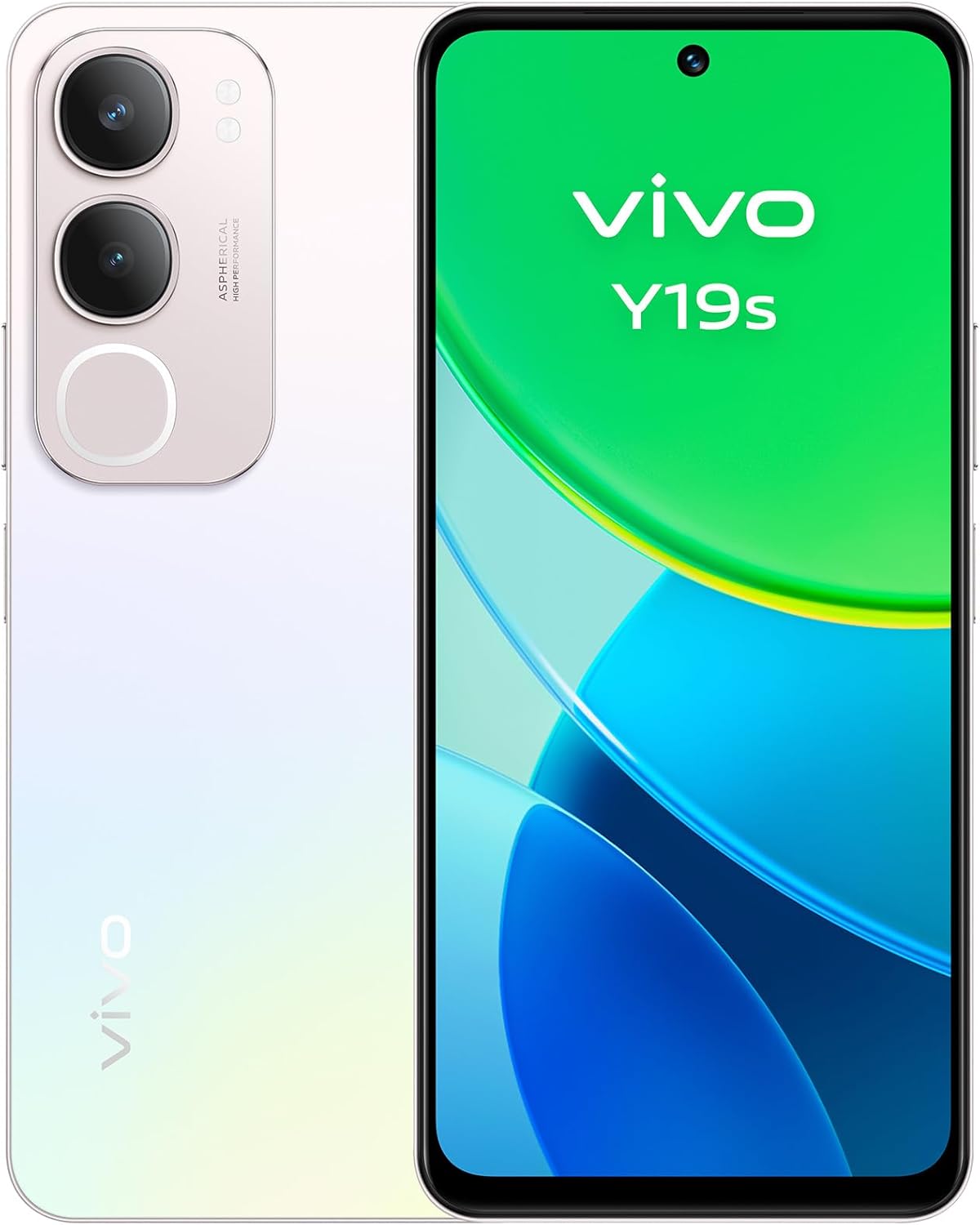 vivo Y19s, Smartphone 6+6GB RAM Extendida, 128GB ROM, Cámara principal de 50 MP, Luz dinámica, Pantalla superbrillante 6,68”, Batería de 5150 mAh, FlashCharge 44W, IP64, Dual SIM, Móvil Android, Plata - 1
