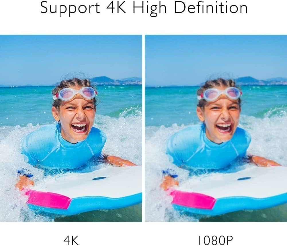 AKASO Action CAM EK7000 4K30FPS - Cámara de acción (Gran Angular de 170°, HD, 20 MP, WiFi, Impermeable, Pantalla LCD de 2 Pulgadas, con 2 baterías), Color Plateado - 3