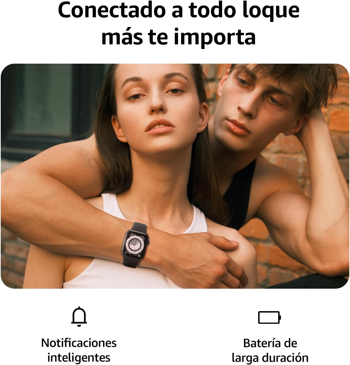 AcclaFit Reloj Inteligente Mujer Hombre, 1.85" Smartwatch con Llamadas Bluetooth, 140+ Modos Deportivos con SpO2/Pulsómetro/Monitor de Sueño/Podómetro, Impermeable IP68 para Android iOS - 2
