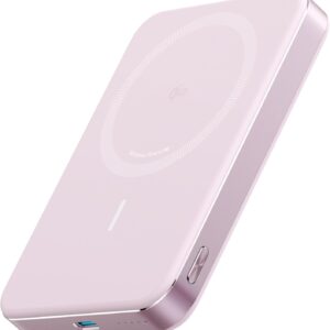Anker MagGo Power Bank, Batería magnética ultradelgada de 10000 mAh, Certificado Qi2, Cargador Portátil 15 W, Cargador Compatible con MagSafe, diseño ergonómico, Solo para iPhone 15/14/13/12