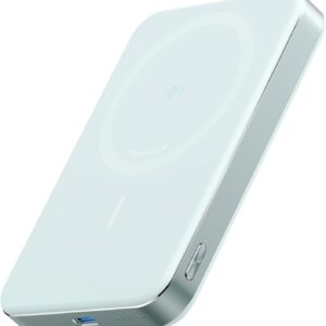 Anker MagGo Power Bank, Batería magnética ultradelgada de 10000 mAh, Certificado Qi2, Cargador Portátil 15 W, Cargador Compatible con MagSafe, diseño ergonómico, Solo para iPhone 15/14/13/12