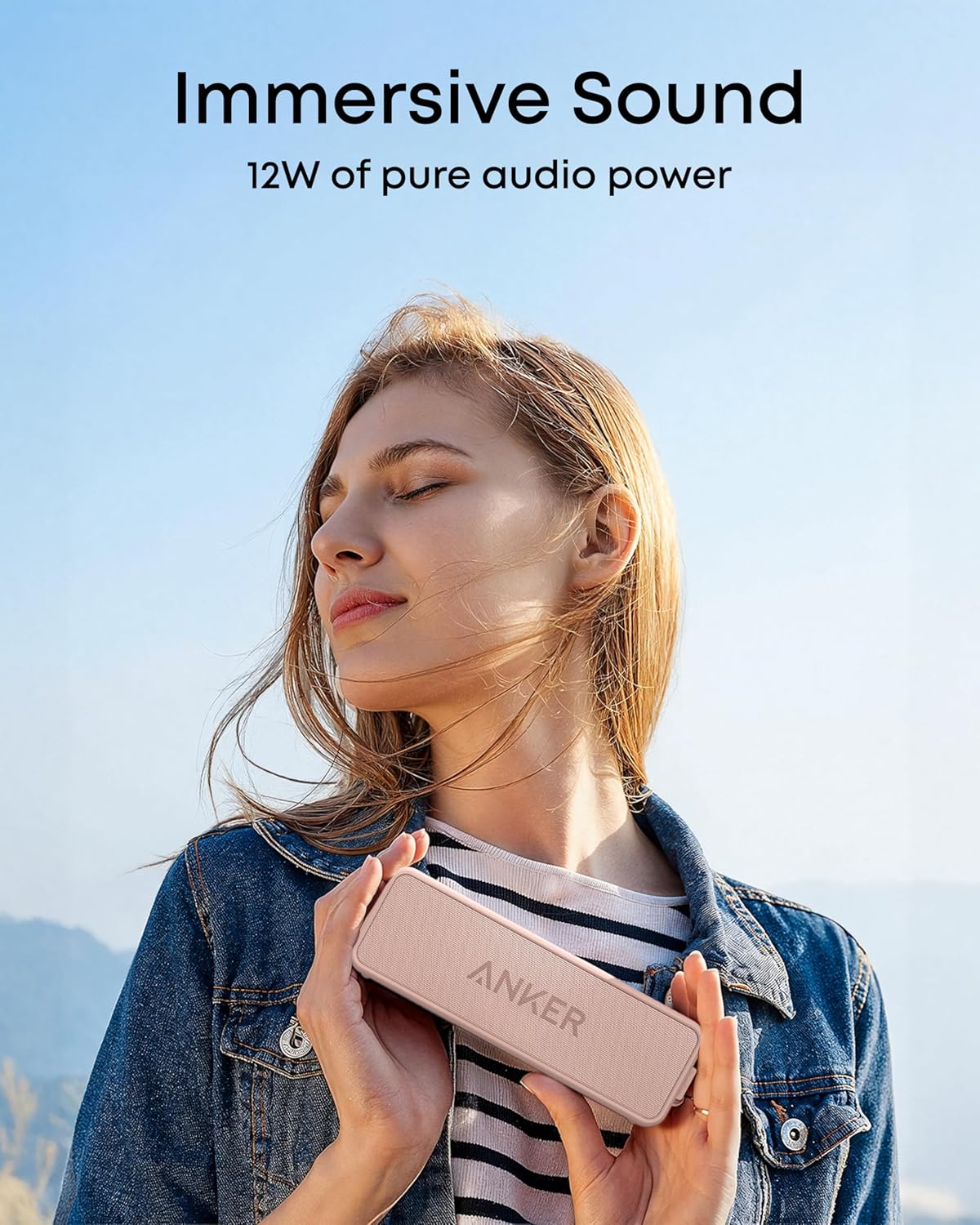 Anker Soundcore 2 Altavoz Bluetooth Portátil con Sonido Estéreo de 12 W, BassUp, IPX7 Resistente al Agua, 24 Horas Reproducción, Emparejamiento Estéreo Inalámbrico, para hogar, Exterior y Viaje - 4