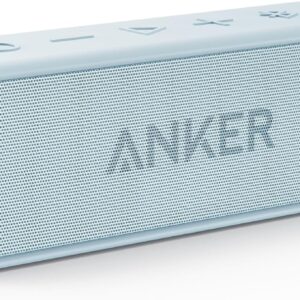 Anker Soundcore 2 Portable Bluetooth Speaker with 12W Stereo Sound, BassUp, IPX7 Waterproof, 24-Hour Playtime, Wireless Stereo Pairing, Speaker for Home, Outdoors, Travel
