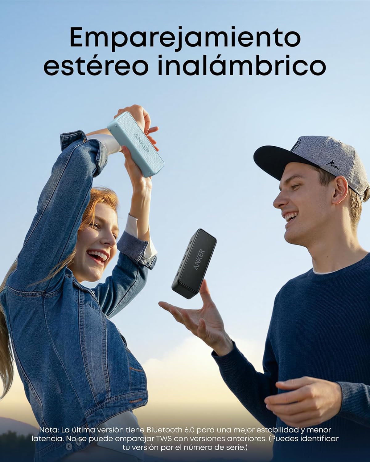 Anker Soundcore 2 Portable Bluetooth Speaker with 12W Stereo Sound, BassUp, IPX7 Waterproof, 24-Hour Playtime, Wireless Stereo Pairing, Speaker for Home, Outdoors, Travel - 4