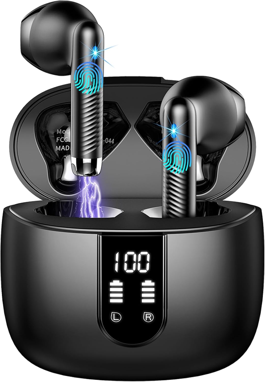 Auriculares Inalámbricos Bluetooth 5.4, 2026 Auriculares Bluetooth con HiFi Estéreo 56H, 4 ENC Mics, Cascos Inalambricos Bluetooth con Reducción de Ruido, USB-C, Control Táctil, IP7 Impermeable/Drsaec - 1