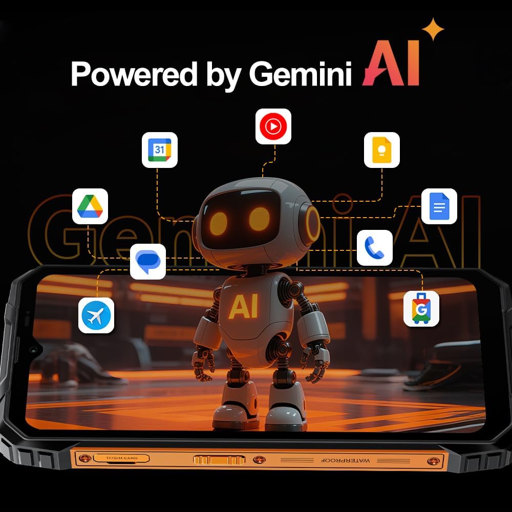 Blackview Fort1 Móvil Irrompible Android 15, 18GB+256GB/2TB 10000mAh Teléfono Móvil Resistente IP68, 6.56" HD+ 90Hz, 16MP Cámara AI Móvil Rugerizado,Face ID/NFC/GPS/5G WiFi/FM/Gemini AI, Negro - 3