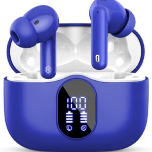 Btootos Auriculares Inalámbricos, Bluetooth 5.3 con HD Micrófono HiFi Estéreo Pantalla LED, Reducción de Ruido, 13 mm Controlador dinámico, IP7 Impermeable 36H Cascos Inalambricos
