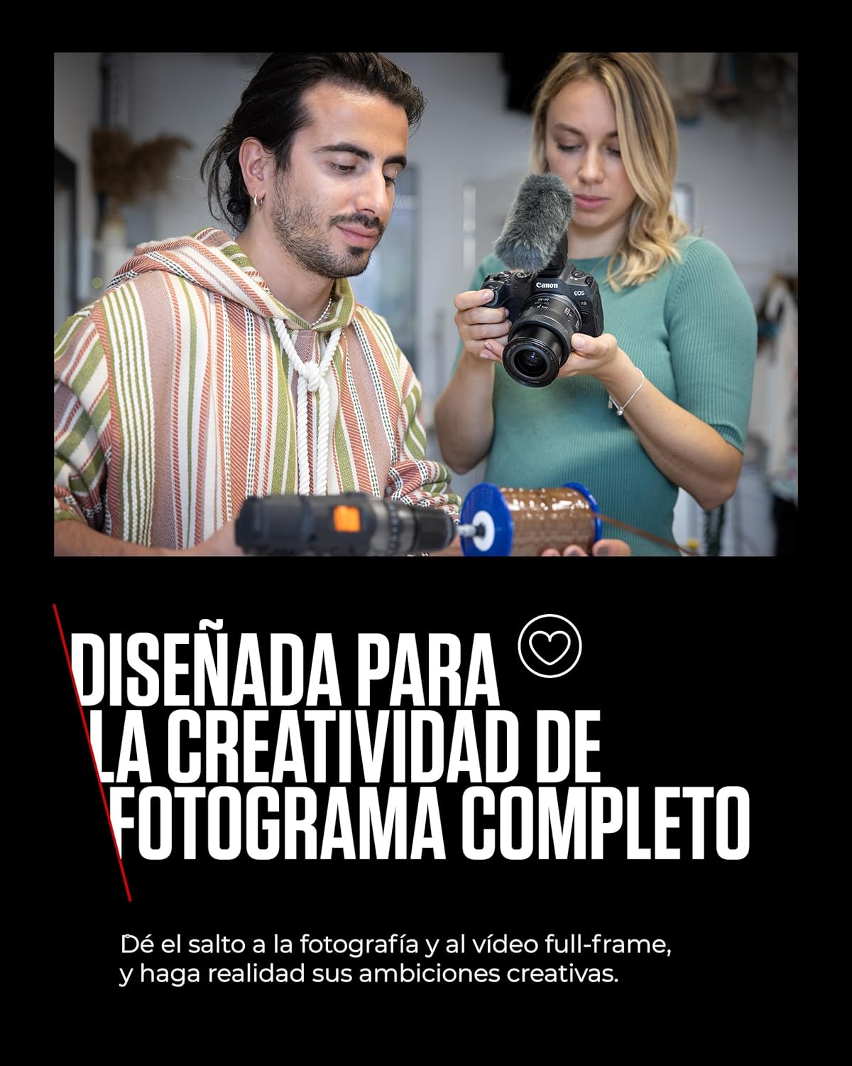 CANON EOS R8 Cámara Mirrorless + Objetivo RF 24-50 mm F4.5-6.3 IS STM, Cámara Evil Full Frame (24,2 MP) -6.5 EV, Vídeo 4K 60 fps, Dual Pixel CMOS AF II, Pantalla Táctil de Ángulo Variable, Negro - 4