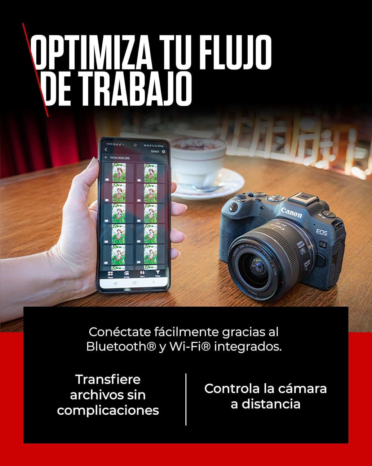 CANON EOS R8 Cámara Mirrorless + Objetivo RF 24-50 mm F4.5-6.3 IS STM, Cámara Evil Full Frame (24,2 MP) -6.5 EV, Vídeo 4K 60 fps, Dual Pixel CMOS AF II, Pantalla Táctil de Ángulo Variable, Negro - 5