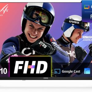 CHiQ LF32FT Smart TV 32 Inch (80 cm), Full HD, HDR10, Google TV OS, Dolby Audio,Chromecast Integrado, Diseño Metal Sin Marco, Sintonizador DVB-C/T/T2/S/S2