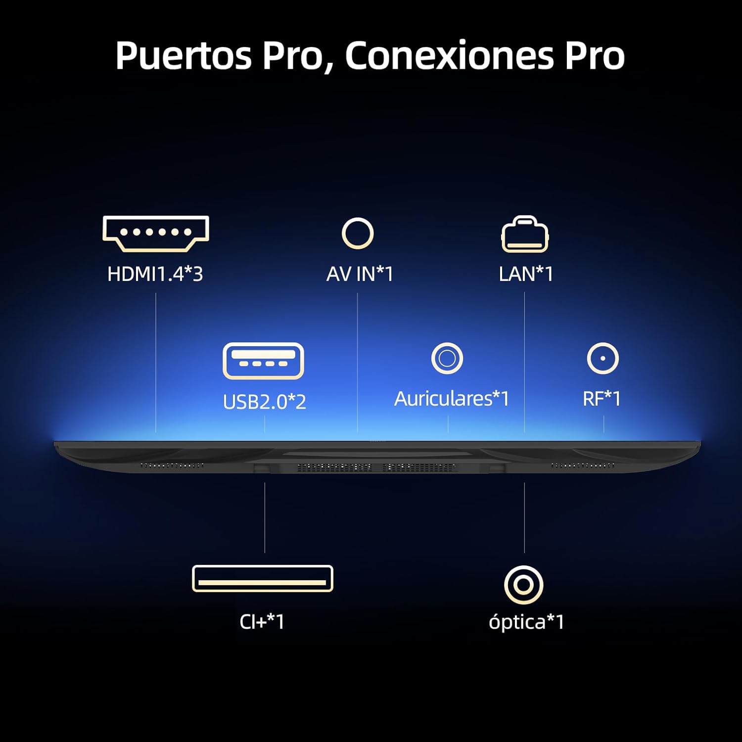 CHiQ LF32FT Smart TV 32 Inch (80 cm), Full HD, HDR10, Google TV OS, Dolby Audio,Chromecast Integrado, Diseño Metal Sin Marco, Sintonizador DVB-C/T/T2/S/S2 - 4