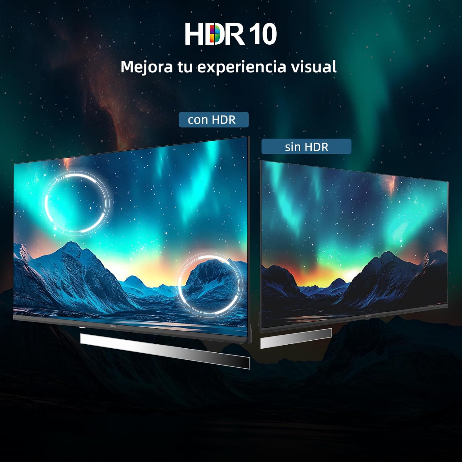 CHiQ LF32FT Smart TV 32 Inch (80 cm), Full HD, HDR10, Google TV OS, Dolby Audio,Chromecast Integrado, Diseño Metal Sin Marco, Sintonizador DVB-C/T/T2/S/S2 - 6