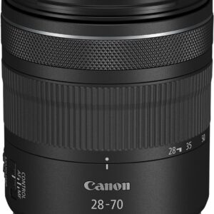 Canon Objetivo zoom estándar RF 28-70mm F2.8 IS STM para cámaras del sistema EOS R con estabilizador de imagen de 5,5 pasos sellado contra las inclemencias meteorológicas y un diseño compacto y ligero