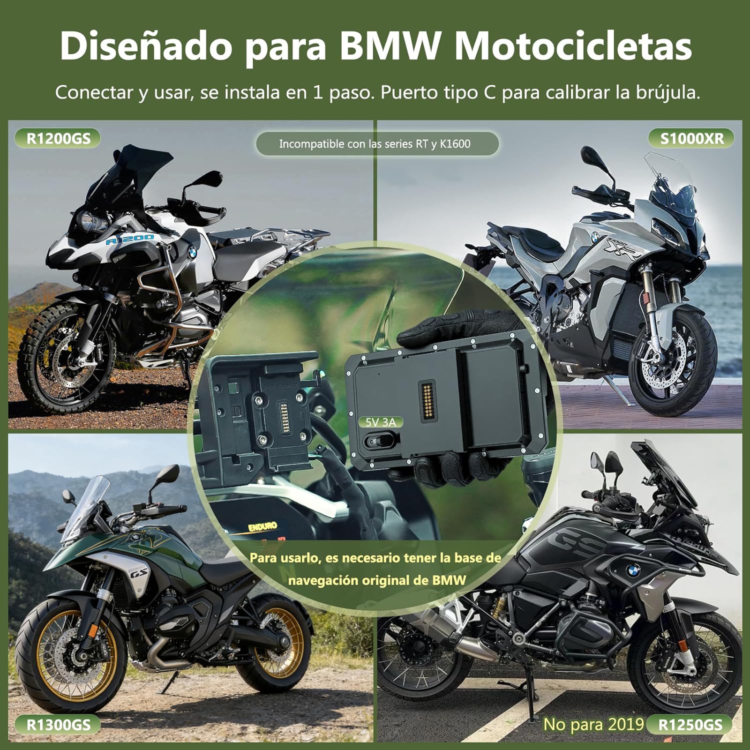 Carpuride W602BS Pro Carplay Pantalla para BMW Motocicletas, Nativo Wonder Wheel Control y Lectura de Datos, Inalámbrico CarPlay y Android Auto, 6.25" Impermeable Táctil Pantalla, OTA, Dual Bluetooth. - 4