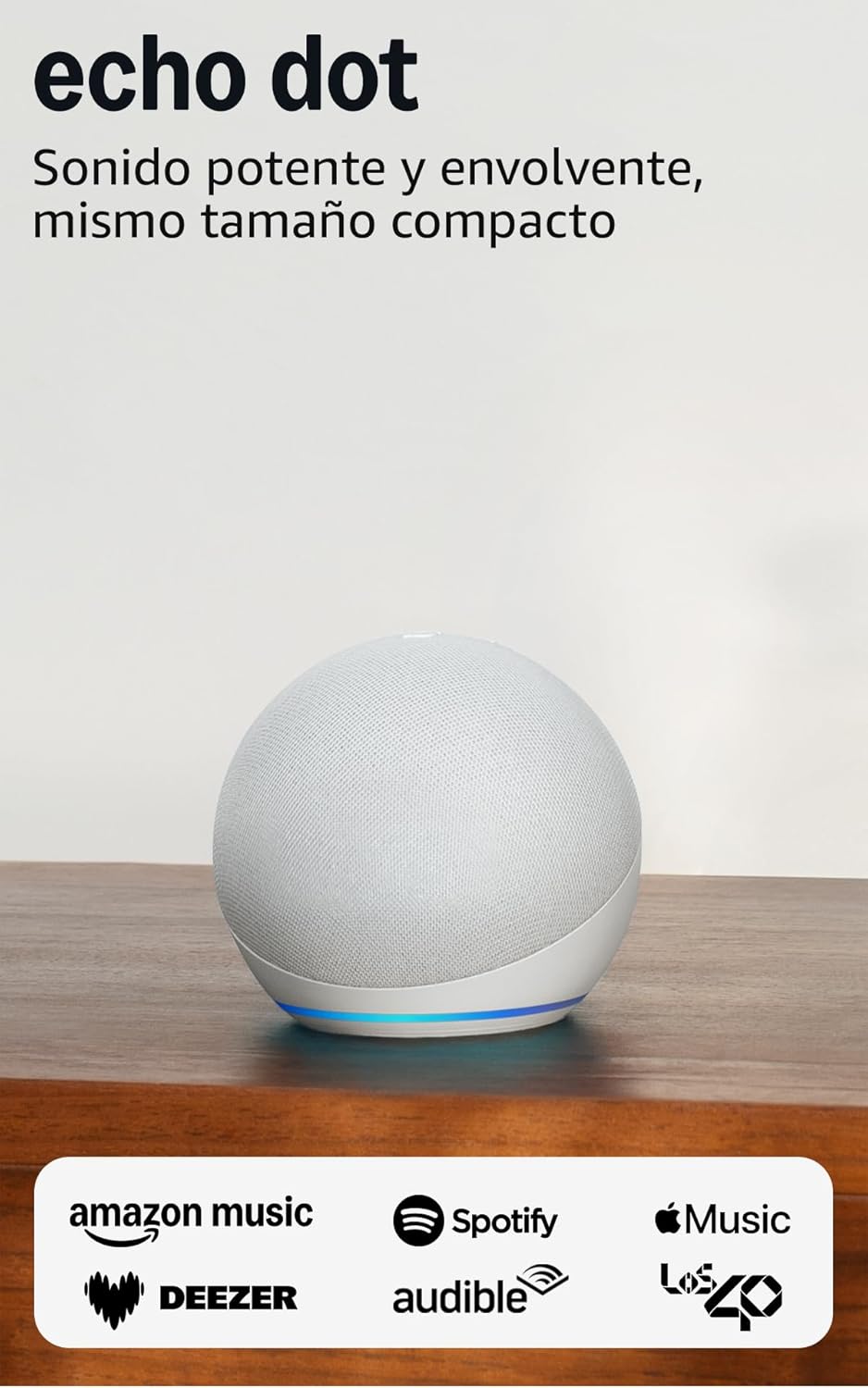 Echo Dot (Última generación) | Altavoz inteligente wifi y Bluetooth, con sonido más potente y de mayor amplitud | Blanco, con Acceso Anticipado a Alexa+ - 1