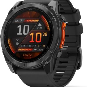 Garmin fēnix ​​8-51mm - Reloj de Alto Rendimiento GPS Multideporte con Pantalla táctil AMOLED, Linterna LED, Altavoz y micrófono Integrados, Mapas y hasta 29 días de autonomía, Negro