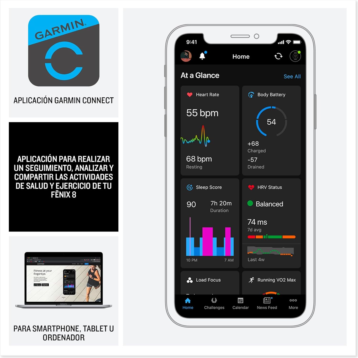 Garmin fēnix ​​8-51mm - Reloj de Alto Rendimiento GPS Multideporte con Pantalla táctil AMOLED, Linterna LED, Altavoz y micrófono Integrados, Mapas y hasta 29 días de autonomía, Negro - 6