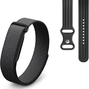 Google Fitbit Air - Pulsera de Actividad sin Pantalla con monitorización de la Actividad física - Compatible con iOS y Android - Obsidiana + Correa Deportiva de Fitbit Air - Obsidiana, pequeña
