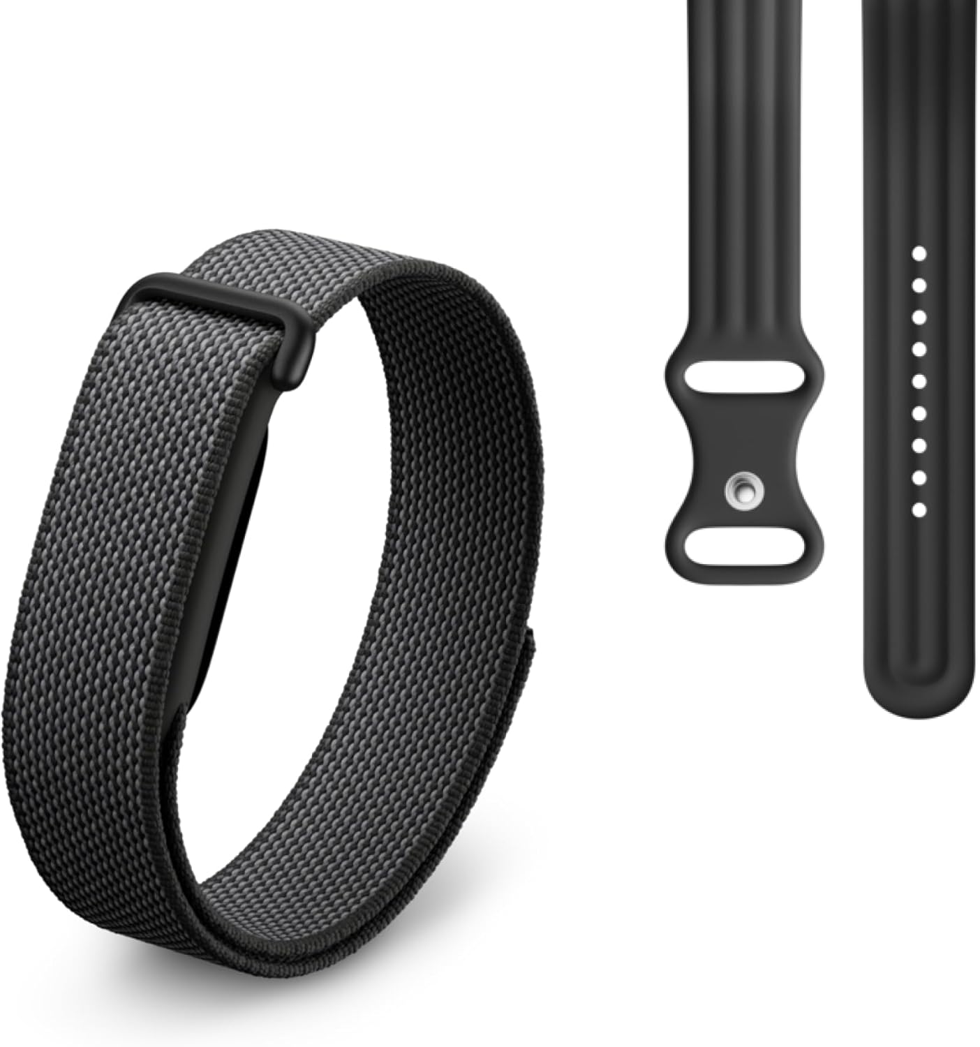 Google Fitbit Air - Pulsera de Actividad sin Pantalla con monitorización de la Actividad física - Compatible con iOS y Android - Obsidiana + Correa Deportiva de Fitbit Air - Obsidiana, pequeña - 1